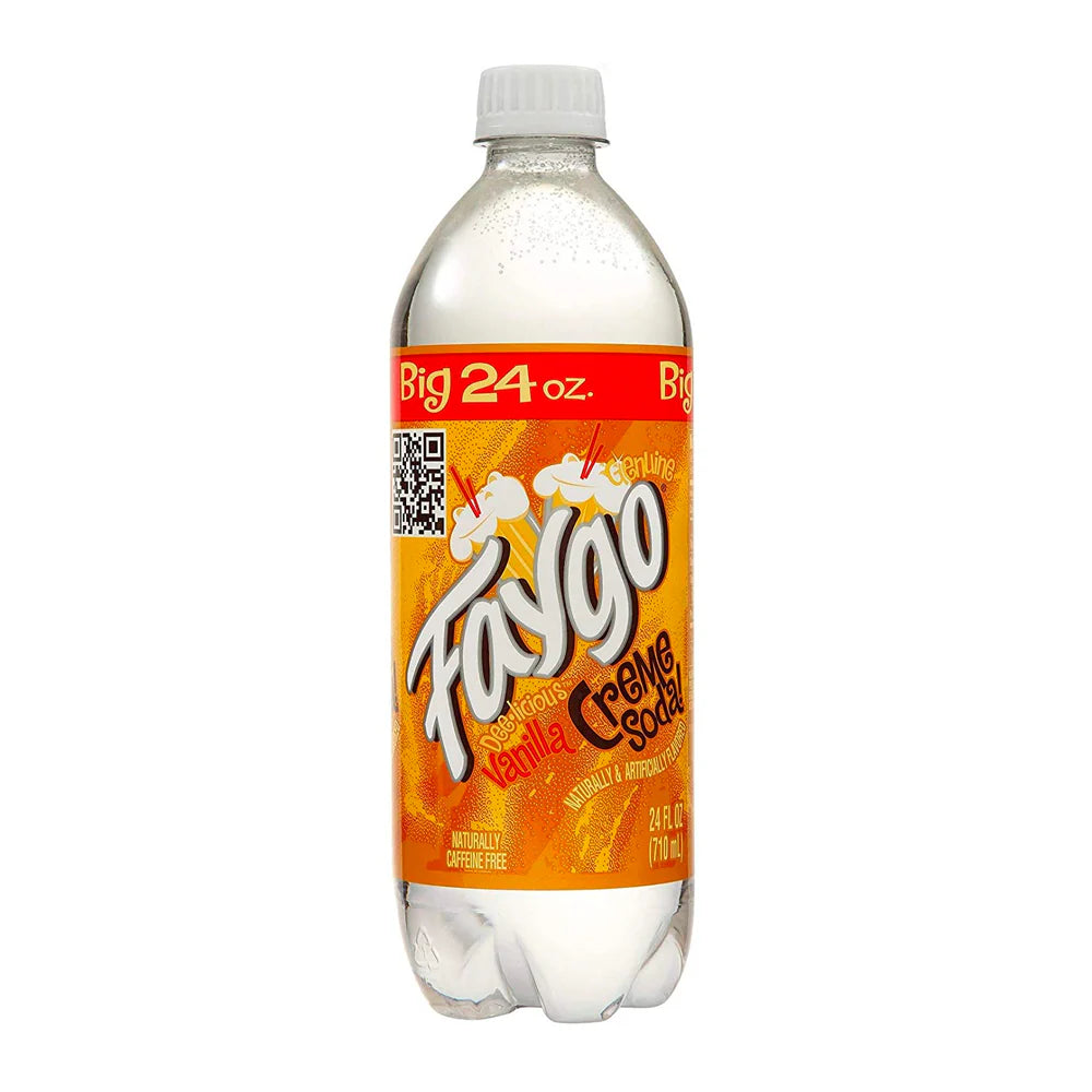 24 PACK Faygo Cream Soda (24oz) (USA)