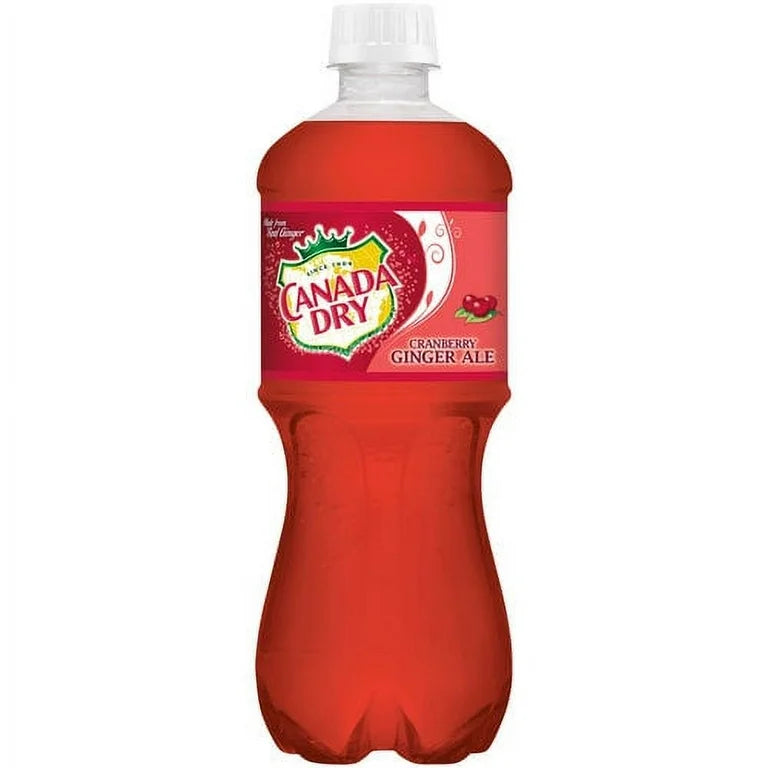 24 PACK Canada Dry Cranberry Ginger Ale (20oz) (USA)